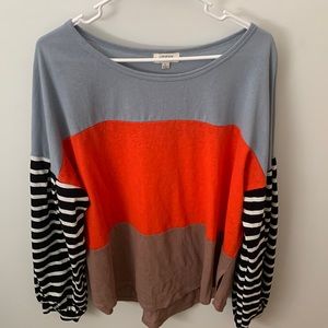 Oversized Multi Color Umgee Top.